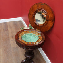 Load image into Gallery viewer, x SOLD Antique Victorian Sewing or Lady’s Work Table with Pedestal Base and Carved Detail. B12659