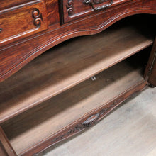 Load image into Gallery viewer, Antique French Oak Sideboard with Three Drawers Two Door Cupboard B13086