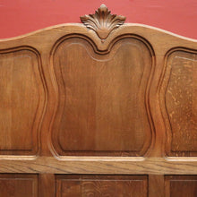 Load image into Gallery viewer, x SOLD Antique French Oak Double Bed - includes Headboard, Foot, Side Rails. B12394