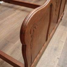 Load image into Gallery viewer, x SOLD Antique French Oak Double Bed - includes Headboard, Foot, Side Rails. B12394