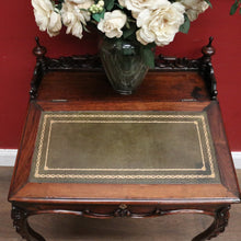 Load image into Gallery viewer, x SOLD Antique French Ladies Desk, Brazilian Rosewood and Green Leather Desk. B12384