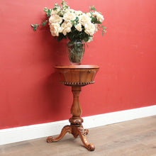 Load image into Gallery viewer, x SOLD Antique English Mahogany Pedestal Sewing Table or Sewing box on Stand. B12385