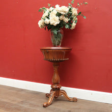 Load image into Gallery viewer, x SOLD Antique English Mahogany Pedestal Sewing Table or Sewing box on Stand. B12385
