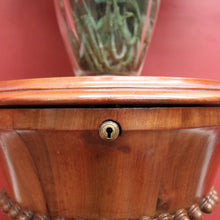 Load image into Gallery viewer, x SOLD Antique English Mahogany Pedestal Sewing Table or Sewing box on Stand. B12385