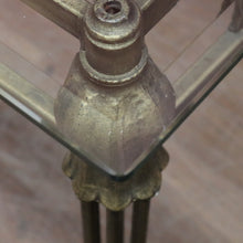 Load image into Gallery viewer, Pair of Hollywood Regency-Style Gilt Metal Side Tables. Bevelled Glass Tops B13073