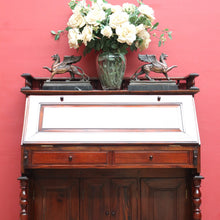 Load image into Gallery viewer, Vintage Mahogany Writing Desk with Drop Front and Hidden Storage. B12685
