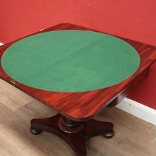 Load image into Gallery viewer, x SOLD Antique English Mahogany Card Table or Fold Over Games Table or Hall Table. B12334