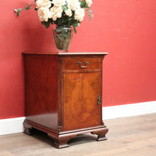 Load image into Gallery viewer, x SOLD Antique Flame Mahogany Single Door Hall Cabinet Lamp Cupboard or Bedside. B12388