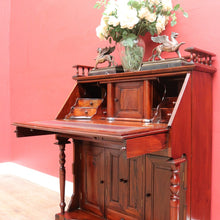 Load image into Gallery viewer, Vintage Mahogany Writing Desk with Drop Front and Hidden Storage. B12685