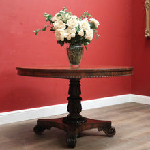 Load image into Gallery viewer, x SOLD Antique English Rosewood Dining Table with a Circular Top and Pedestal Base. B12389