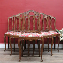 Load image into Gallery viewer, Set of Six Antique French Chairs with Open Work Backs and William Morris Strawberry Thief Seats. B12875