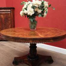Load image into Gallery viewer, x SOLD Antique English Rosewood Dining Table with a Circular Top and Pedestal Base. B12389