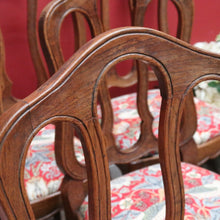Load image into Gallery viewer, Set of Six Antique French Chairs with Open Work Backs and William Morris Strawberry Thief Seats. B12875