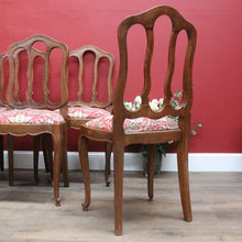 Load image into Gallery viewer, Set of Six Antique French Chairs with Open Work Backs and William Morris Strawberry Thief Seats. B12875