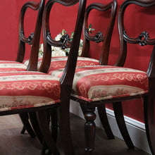 Load image into Gallery viewer, Set of Four Antique English Rosewood Balloon Back Dining Chairs. B13049