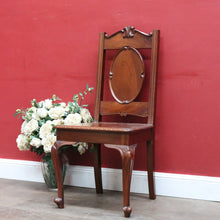 Load image into Gallery viewer, Victorian Mahogany High Back English Church Chair with Carved Crown Detail. B12671