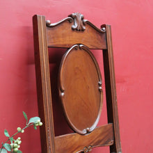 Load image into Gallery viewer, Victorian Mahogany High Back English Church Chair with Carved Crown Detail. B12671