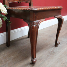 Load image into Gallery viewer, Victorian Mahogany High Back English Church Chair with Carved Crown Detail. B12671