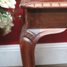 Load image into Gallery viewer, Victorian Mahogany High Back English Church Chair with Carved Crown Detail. B12671