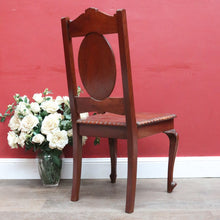 Load image into Gallery viewer, Victorian Mahogany High Back English Church Chair with Carved Crown Detail. B12671