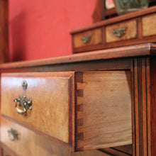 Load image into Gallery viewer, x SOLD Antique English Edwardian Walnut Dressing Table with Mirror and Drawers. B12387