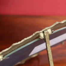 Load image into Gallery viewer, Antique French Art Deco Vanity Mirror with Brass Fan Shaped Frame. B12877