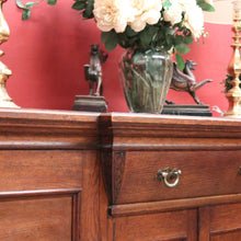 Load image into Gallery viewer, Antique English Oak Sideboard Cabinet with Four Doors and Two Drawers. B12386