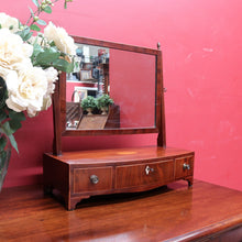 Load image into Gallery viewer, Antique Georgian Regency Bowfront Mahogany Mirror with Drawers and Inlay. B12878