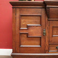 Load image into Gallery viewer, Antique English Oak Sideboard Cabinet with Four Doors and Two Drawers. B12386