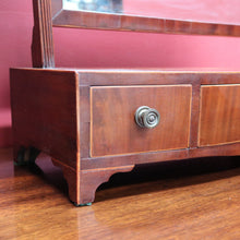 Load image into Gallery viewer, Antique Georgian Regency Bowfront Mahogany Mirror with Drawers and Inlay. B12878