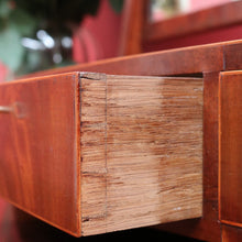Load image into Gallery viewer, Antique Georgian Regency Bowfront Mahogany Mirror with Drawers and Inlay. B12878