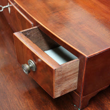 Load image into Gallery viewer, Antique Georgian Regency Bowfront Mahogany Mirror with Drawers and Inlay. B12878