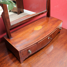 Load image into Gallery viewer, Antique Georgian Regency Bowfront Mahogany Mirror with Drawers and Inlay. B12878