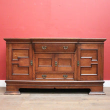 Load image into Gallery viewer, Antique English Oak Sideboard Cabinet with Four Doors and Two Drawers. B12386