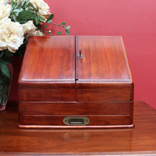 Load image into Gallery viewer, Antique English Mahogany Stationery Cabinet with Compendium Interior. B12879