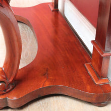 Load image into Gallery viewer, Antique Victorian Mahogany Duchess Dressing Table with Oval Mirror and Carved Supports. B13051