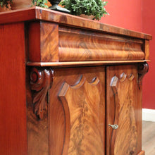Load image into Gallery viewer, Antique Australian Cedar Shield Door Chiffonier, Felt Lined Drawer. B12373