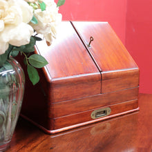 Load image into Gallery viewer, Antique English Mahogany Stationery Cabinet with Compendium Interior. B12879
