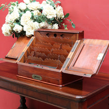 Load image into Gallery viewer, Antique English Mahogany Stationery Cabinet with Compendium Interior. B12879