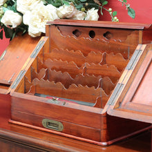 Load image into Gallery viewer, Antique English Mahogany Stationery Cabinet with Compendium Interior. B12879