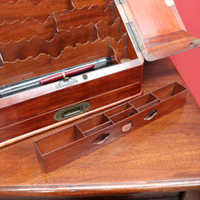 Load image into Gallery viewer, Antique English Mahogany Stationery Cabinet with Compendium Interior. B12879
