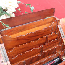 Load image into Gallery viewer, Antique English Mahogany Stationery Cabinet with Compendium Interior. B12879