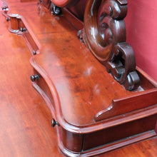 Load image into Gallery viewer, Antique Victorian Mahogany Duchess Dressing Table with Oval Mirror and Carved Supports. B13051