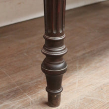 Load image into Gallery viewer, x SOLD Antique French Walnut Desk with Black Leather Inserts. Five drawers and Turned Legs. B12423