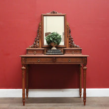 Load image into Gallery viewer, x SOLD Antique French Inlay Dressing Table, 2 Trinket Drawers, 2 Larger Drawers and Mirror. B12431