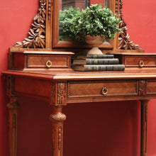 Load image into Gallery viewer, x SOLD Antique French Inlay Dressing Table, 2 Trinket Drawers, 2 Larger Drawers and Mirror. B12431