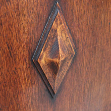 Load image into Gallery viewer, Antique English Oak Two Height Bookcase, Glazed Doors Panel Cupboard and Drawers. B13088