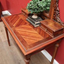 Load image into Gallery viewer, x SOLD Antique French Inlay Dressing Table, 2 Trinket Drawers, 2 Larger Drawers and Mirror. B12431