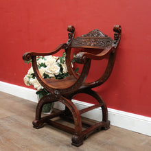 Load image into Gallery viewer, x SOLD Antique French Walnut Renaissance-Style Cross or X-Frame Church Chair or Hall Chair. B12420