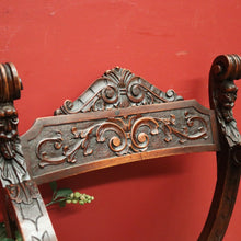 Load image into Gallery viewer, x SOLD Antique French Walnut Renaissance-Style Cross or X-Frame Church Chair or Hall Chair. B12420